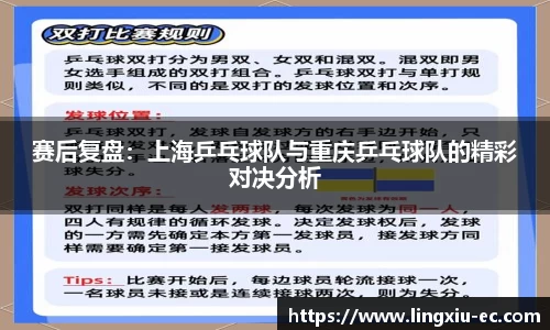 赛后复盘:上海乒乓球队与重庆乒乓球队的精彩对决分析